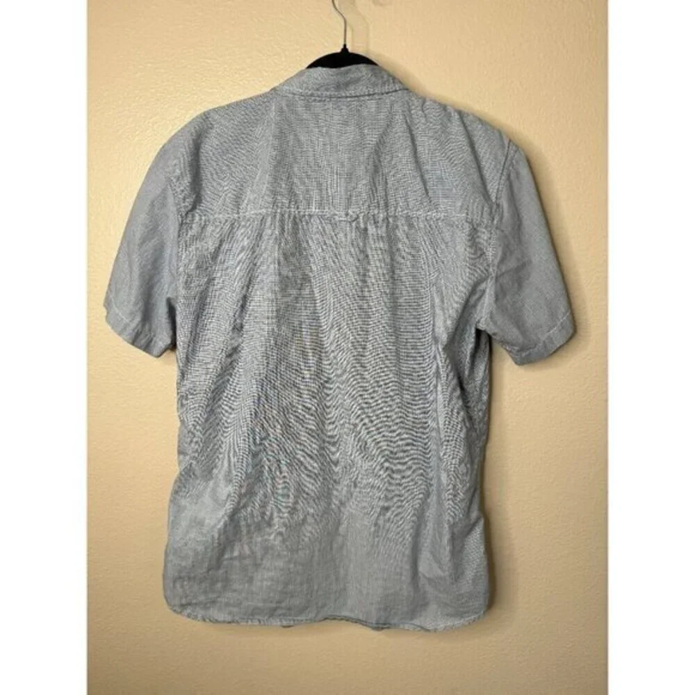 Dravus Men's Blue‎ Short Sleeve Shirt,  blue shirt, collared shirt, short sleeve - Picture 7 of 8